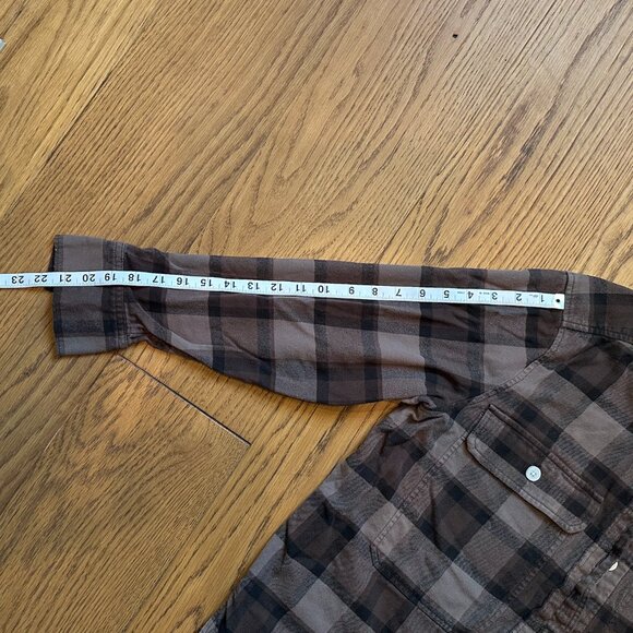 Everlane The Classic Cotton Flannel Shirt Brown Base - Size M - Picture 7 of 7